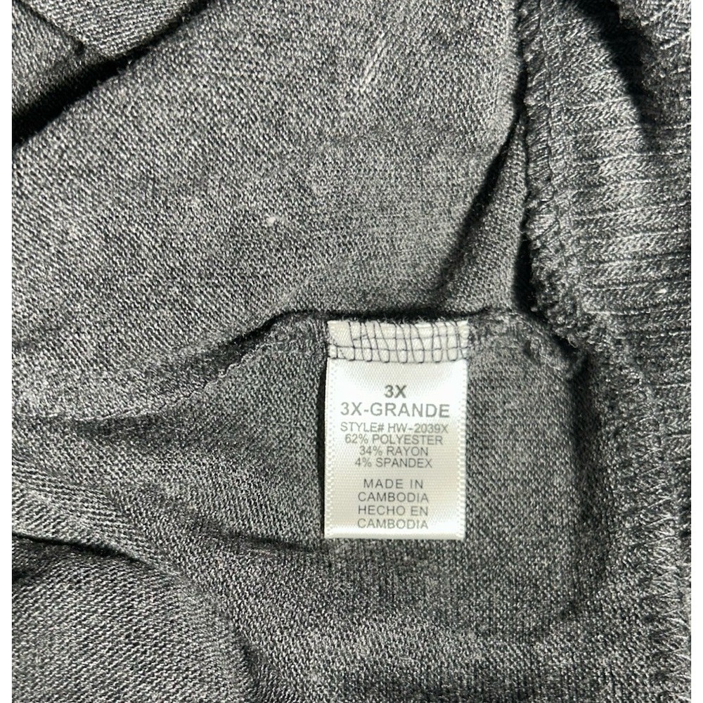 Zenana Outfitters snap-front Gray Cardigan Size 3X - Picture 7 of 10